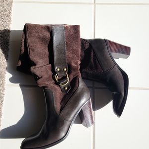 Leather/suede boots